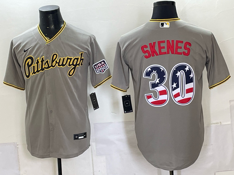 Men Pittsburgh Pirates #30 Skenes grey MLB Nike 071500